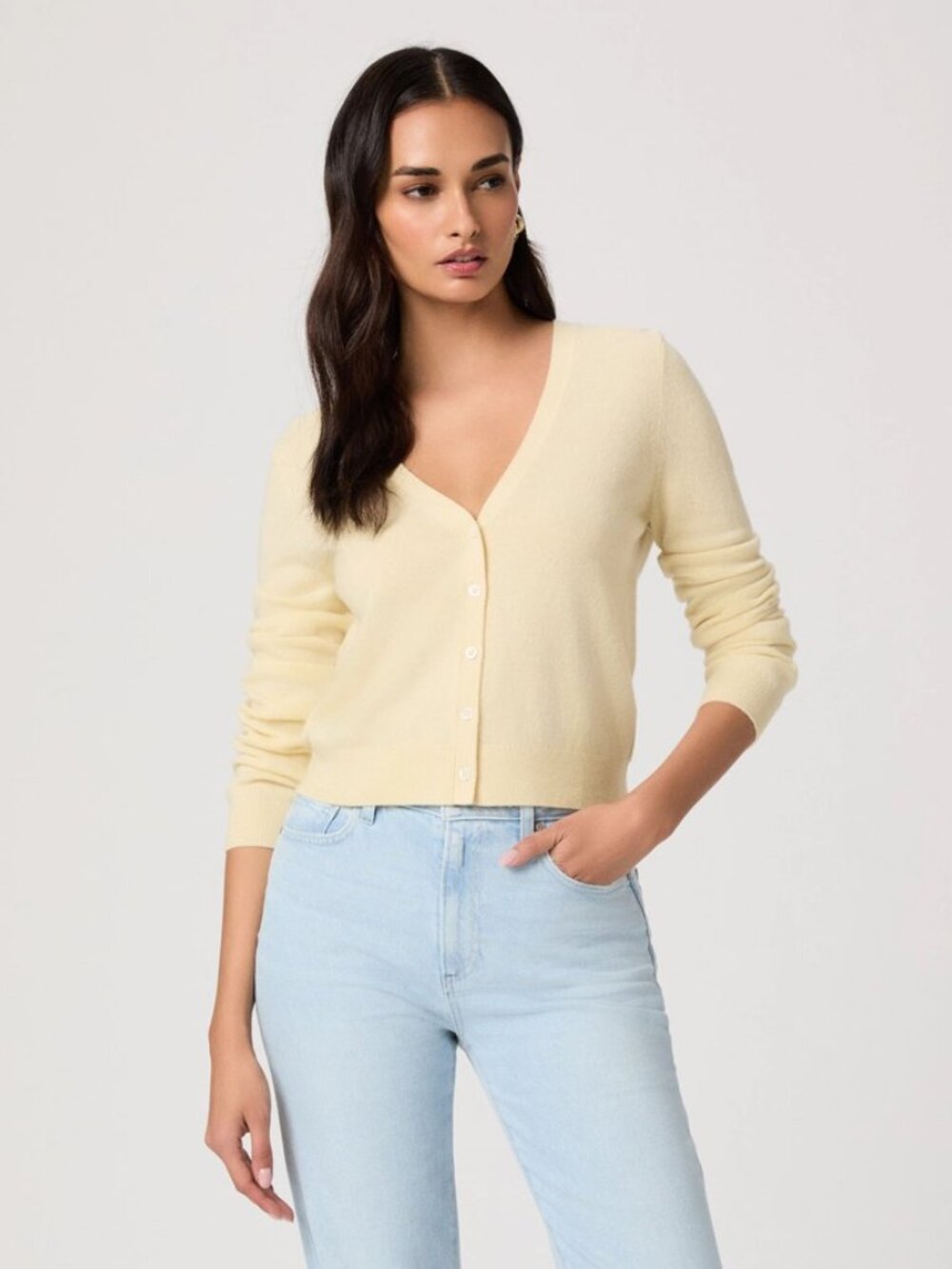 NWT Paige Brioche Cashmere Cardigan Sunshine Yellow